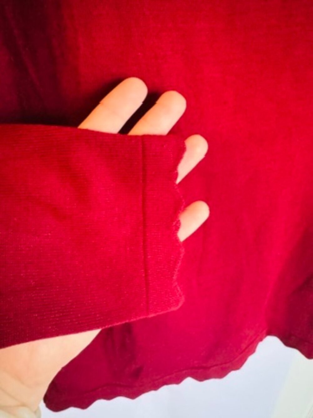 Dark Wine Lightweight Longsleeve Blouse Top XL Womens - Picture 6 of 6